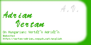 adrian vertan business card